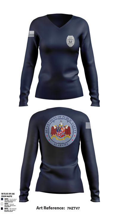 ELITE GUARDIANS 23433787 Women's Long Sleeve V-neck Shirt - 1