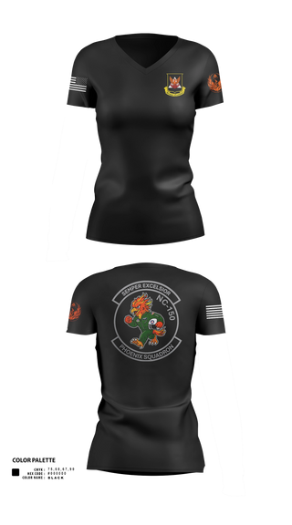 Womens Short Sleeve Vneck Shirt, 150th Orange County Composite Squadron, NC Wing, Civil Air Patrol, Air Force, Teamtime, Team time, sublimation, custom sports apparel, team uniforms, spirit wear, spiritwear, sports uniforms, custom shirts, team store, custom team store, fundraiser sports, apparel fundraiser
