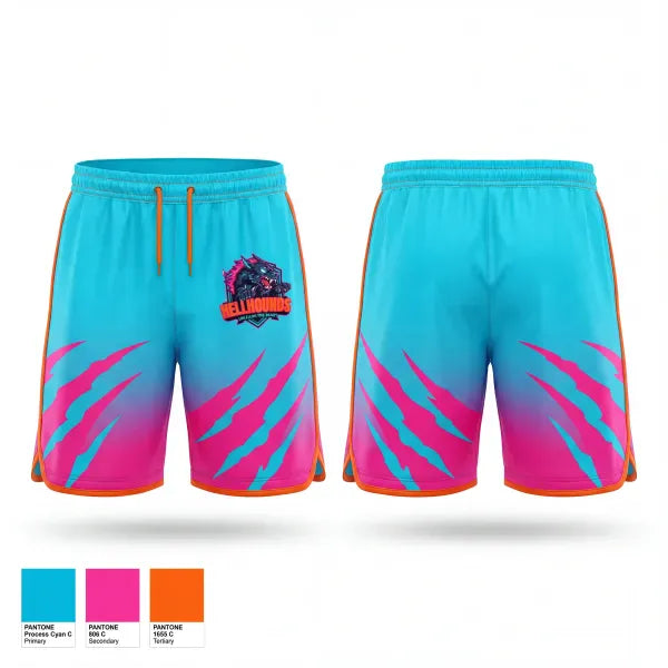 Athletic Shorts With Pockets, HELLHOUNDS, Baseball, Teamtime, Team time, sublimation, custom sports apparel, team uniforms, spirit wear, spiritwear, sports uniforms, custom shirts, team store, custom team store, fundraiser sports, apparel fundraiser