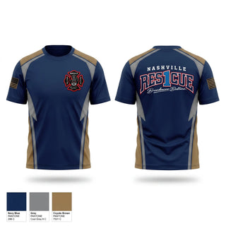 Short Sleeve Performance Shirt, RESCUE 1, Fire Department, Teamtime, Team time, sublimation, custom sports apparel, team uniforms, spirit wear, spiritwear, sports uniforms, custom shirts, team store, custom team store, fundraiser sports, apparel fundraiser
