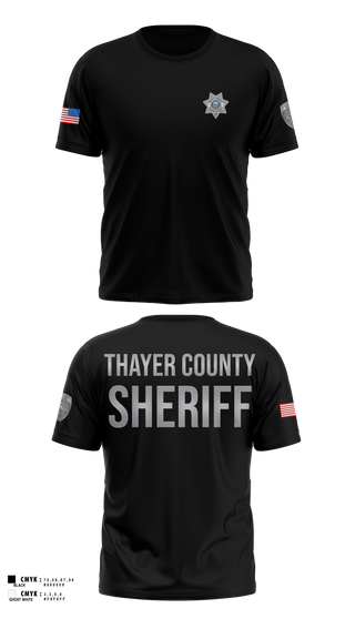 Old School Cotton Feel Shirt, Thayer County Sheriff, Police, Teamtime, Team time, sublimation, custom sports apparel, team uniforms, spirit wear, spiritwear, sports uniforms, custom shirts, team store, custom team store, fundraiser sports, apparel fundraiser