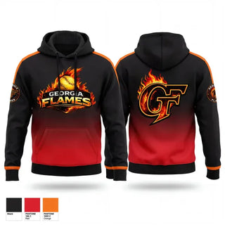 Hoodie, Georgia Flames, Softball, Teamtime, Team time, sublimation, custom sports apparel, team uniforms, spirit wear, spiritwear, sports uniforms, custom shirts, team store, custom team store, fundraiser sports, apparel fundraiser