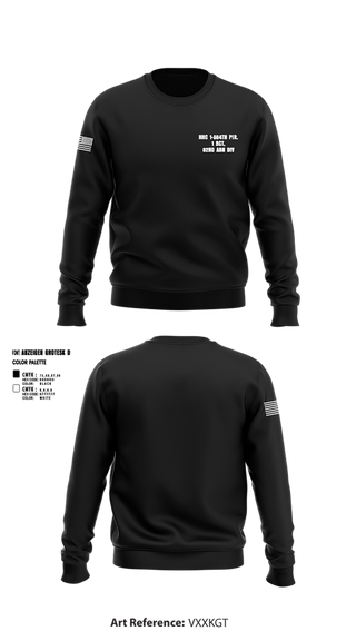 Crew Neck Sweatshirt, HHC 1-504TH PIR, 1 BCT, 82ND ABN DIV, , Teamtime, Team time, sublimation, custom sports apparel, team uniforms, spirit wear, spiritwear, sports uniforms, custom shirts, team store, custom team store, fundraiser sports, apparel fundraiser