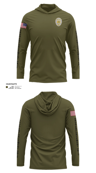 Long Sleeve hooded sunshirt, York County Multi-Jurisdictional Drug Enforcement Unti, Police, Teamtime, Team time, sublimation, custom sports apparel, team uniforms, spirit wear, spiritwear, sports uniforms, custom shirts, team store, custom team store, fundraiser sports, apparel fundraiser