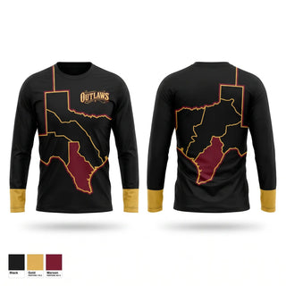 Long Sleeve Performance Shirt, Outlaws, Softball, Teamtime, Team time, sublimation, custom sports apparel, team uniforms, spirit wear, spiritwear, sports uniforms, custom shirts, team store, custom team store, fundraiser sports, apparel fundraiser