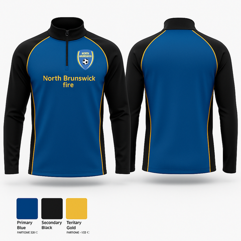 Quarter Zip Jacket, North Brunswick fire, Men's Soccer, Teamtime, Team time, sublimation, custom sports apparel, team uniforms, spirit wear, spiritwear, sports uniforms, custom shirts, team store, custom team store, fundraiser sports, apparel fundraiser