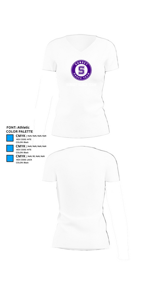 Womens Short Sleeve Vneck Shirt, Sunset Dance Team, Spirit Store, Teamtime, Team time, sublimation, custom sports apparel, team uniforms, spirit wear, spiritwear, sports uniforms, custom shirts, team store, custom team store, fundraiser sports, apparel fundraiser