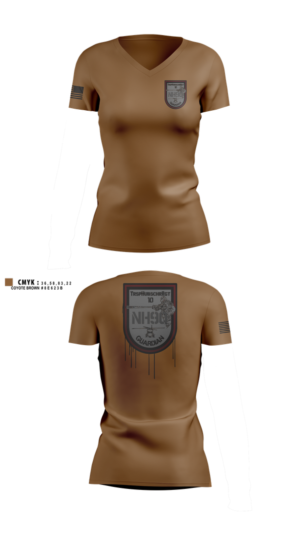 Womens Short Sleeve Vneck Shirt, TrspHubschrRgt 10, , Teamtime, Team time, sublimation, custom sports apparel, team uniforms, spirit wear, spiritwear, sports uniforms, custom shirts, team store, custom team store, fundraiser sports, apparel fundraiser
