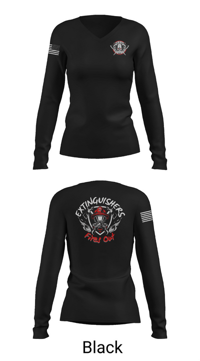 HQ PLT, HHC, 508th MP BN (D) 41529202 Women's Long Sleeve V-neck Shirt - 37