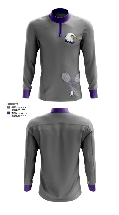 Albion Purple Eagles 96100388 Quarter Zip Jacket - 4