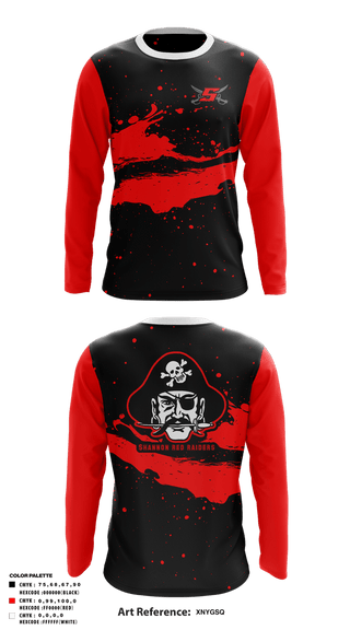 Long Sleeve Performance Shirt, Shannon Red Raiders, , Teamtime, Team time, sublimation, custom sports apparel, team uniforms, spirit wear, spiritwear, sports uniforms, custom shirts, team store, custom team store, fundraiser sports, apparel fundraiser