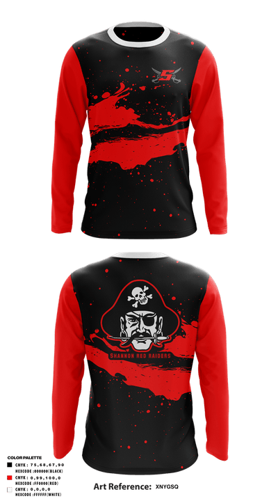 Shannon Red Raiders Long Sleeve Performance Shirt 2