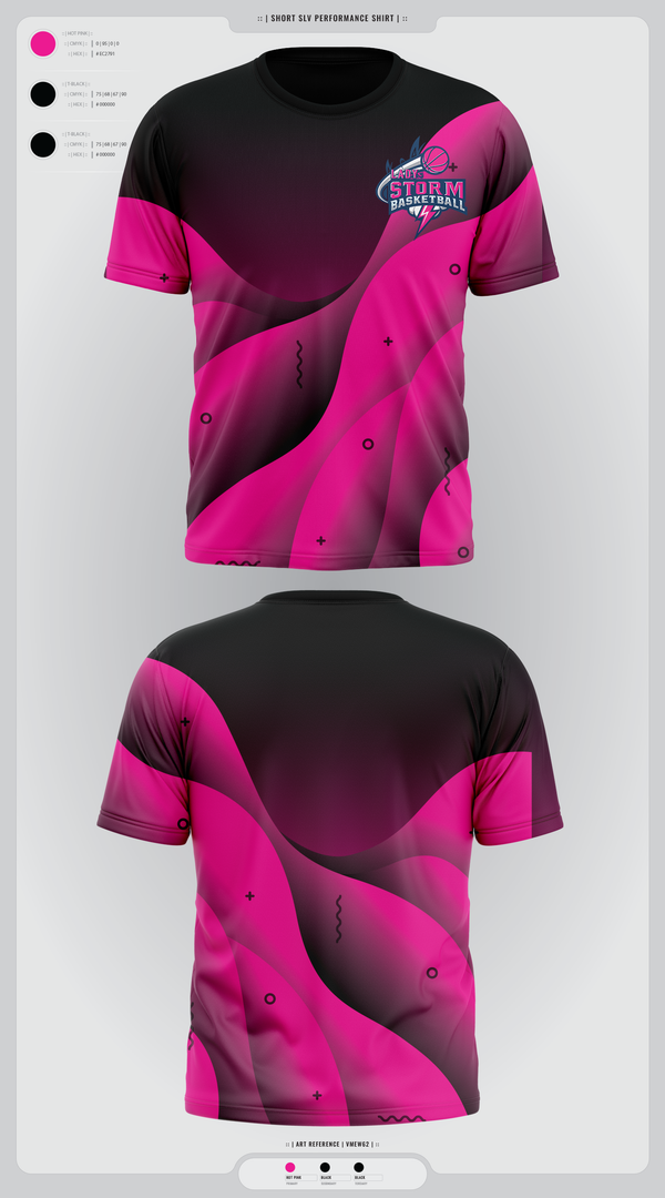 Short Sleeve Performance Shirt, Lady Storm, Women's Basketball, Teamtime, Team time, sublimation, custom sports apparel, team uniforms, spirit wear, spiritwear, sports uniforms, custom shirts, team store, custom team store, fundraiser sports, apparel fundraiser
