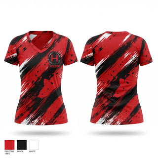 Womens Short Sleeve Vneck Shirt, Honor MMA, , Teamtime, Team time, sublimation, custom sports apparel, team uniforms, spirit wear, spiritwear, sports uniforms, custom shirts, team store, custom team store, fundraiser sports, apparel fundraiser