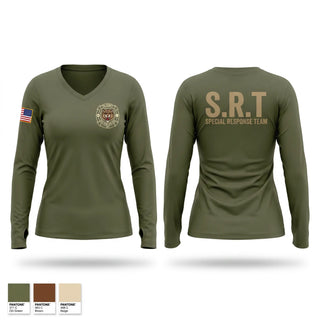 Womens Long Sleeve Vneck Shirt, Tri-County SRT, Police, Teamtime, Team time, sublimation, custom sports apparel, team uniforms, spirit wear, spiritwear, sports uniforms, custom shirts, team store, custom team store, fundraiser sports, apparel fundraiser