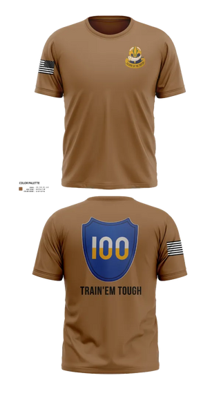 Old School Cotton Feel Shirt, 100th Training Division, Army, Teamtime, Team time, sublimation, custom sports apparel, team uniforms, spirit wear, spiritwear, sports uniforms, custom shirts, team store, custom team store, fundraiser sports, apparel fundraiser