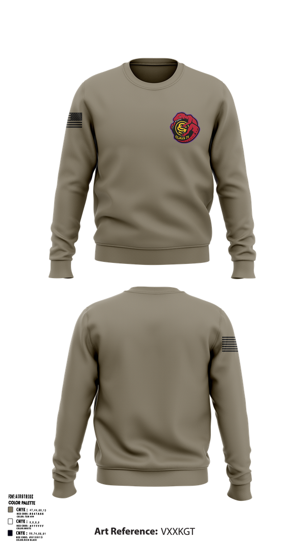 Crew Neck Sweatshirt, OCS Class 71, , Teamtime, Team time, sublimation, custom sports apparel, team uniforms, spirit wear, spiritwear, sports uniforms, custom shirts, team store, custom team store, fundraiser sports, apparel fundraiser