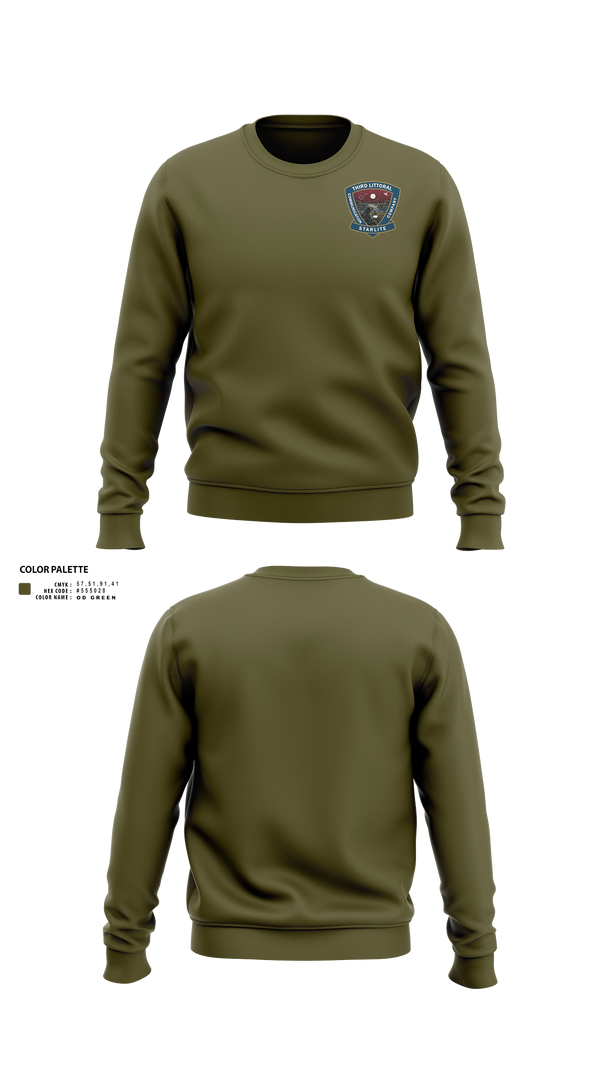Crew Neck Sweatshirt, 3d MLR, Communication Company, Marines, Teamtime, Team time, sublimation, custom sports apparel, team uniforms, spirit wear, spiritwear, sports uniforms, custom shirts, team store, custom team store, fundraiser sports, apparel fundraiser