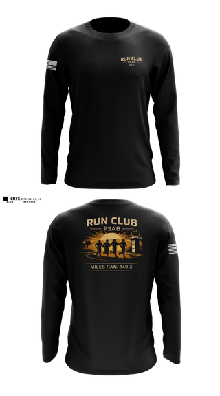 Long Sleeve Performance Shirt, RUN CLUB (PSAB), Air Force, Teamtime, Team time, sublimation, custom sports apparel, team uniforms, spirit wear, spiritwear, sports uniforms, custom shirts, team store, custom team store, fundraiser sports, apparel fundraiser