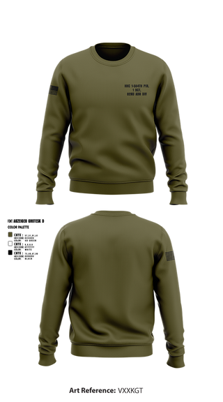 Crew Neck Sweatshirt, HHC 1-504TH PIR, 1 BCT, 82ND ABN DIV, , Teamtime, Team time, sublimation, custom sports apparel, team uniforms, spirit wear, spiritwear, sports uniforms, custom shirts, team store, custom team store, fundraiser sports, apparel fundraiser