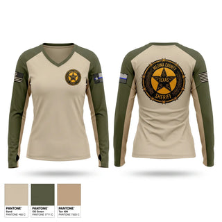 Womens Long Sleeve Vneck Shirt, Medina County Sheriff’s Office, Police, Teamtime, Team time, sublimation, custom sports apparel, team uniforms, spirit wear, spiritwear, sports uniforms, custom shirts, team store, custom team store, fundraiser sports, apparel fundraiser