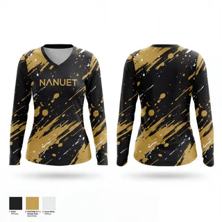Womens Long Sleeve Vneck Shirt, Nanuet, Baseball, Teamtime, Team time, sublimation, custom sports apparel, team uniforms, spirit wear, spiritwear, sports uniforms, custom shirts, team store, custom team store, fundraiser sports, apparel fundraiser