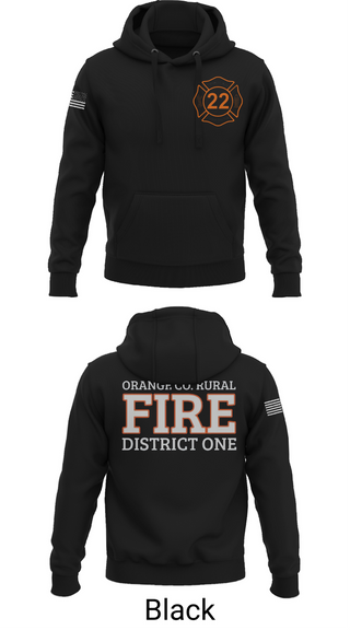 Hoodie, Orange County Rural District 1 Fire Department, , Teamtime, Team time, sublimation, custom sports apparel, team uniforms, spirit wear, spiritwear, sports uniforms, custom shirts, team store, custom team store, fundraiser sports, apparel fundraiser