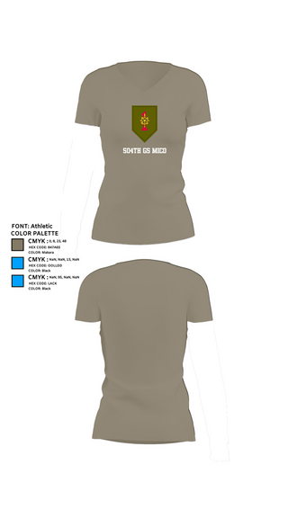 Womens Short Sleeve Vneck Shirt, 504th GS MICO, , Teamtime, Team time, sublimation, custom sports apparel, team uniforms, spirit wear, spiritwear, sports uniforms, custom shirts, team store, custom team store, fundraiser sports, apparel fundraiser