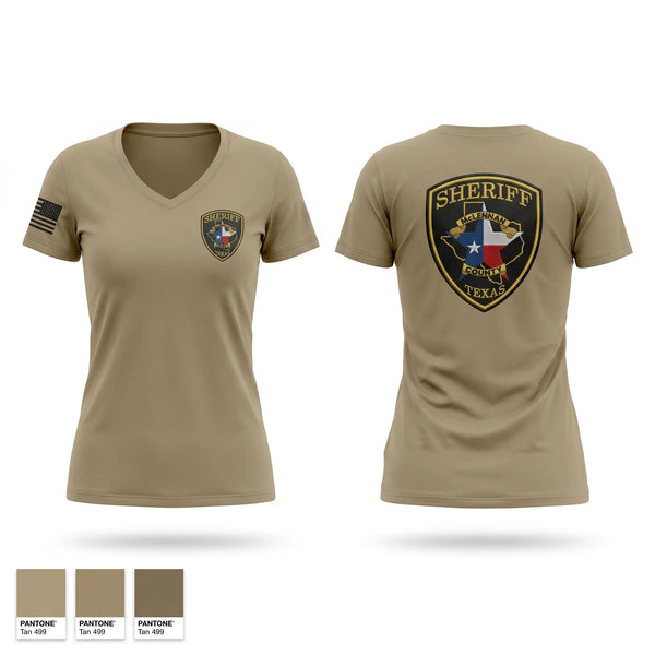 Womens Short Sleeve Vneck Shirt, McLennan County Sheriff’s Office, Police, Teamtime, Team time, sublimation, custom sports apparel, team uniforms, spirit wear, spiritwear, sports uniforms, custom shirts, team store, custom team store, fundraiser sports, apparel fundraiser