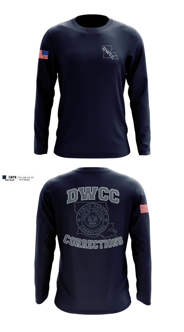 Long Sleeve Performance Shirt, David Wade Correctional Center, Police, Teamtime, Team time, sublimation, custom sports apparel, team uniforms, spirit wear, spiritwear, sports uniforms, custom shirts, team store, custom team store, fundraiser sports, apparel fundraiser