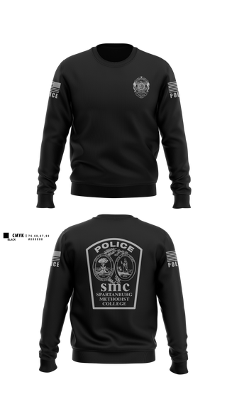 Crew Neck Sweatshirt, Spartanburg Methodist College Police, Police, Teamtime, Team time, sublimation, custom sports apparel, team uniforms, spirit wear, spiritwear, sports uniforms, custom shirts, team store, custom team store, fundraiser sports, apparel fundraiser