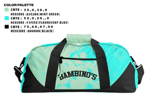 Duffle Bag, BAMBINO'S, Baseball, Teamtime, Team time, sublimation, custom sports apparel, team uniforms, spirit wear, spiritwear, sports uniforms, custom shirts, team store, custom team store, fundraiser sports, apparel fundraiser