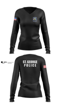 St. George police dept Women's Long Sleeve V-neck Shirt - 4