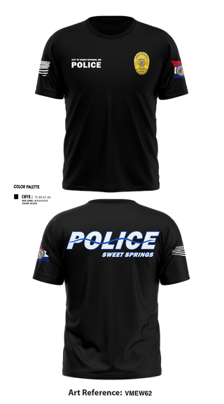 Short Sleeve Performance Shirt, Sweet Springs, Police, Teamtime, Team time, sublimation, custom sports apparel, team uniforms, spirit wear, spiritwear, sports uniforms, custom shirts, team store, custom team store, fundraiser sports, apparel fundraiser