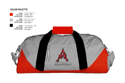 Duffle Bag, St Augustine Catholic High School, Spirit Store, Teamtime, Team time, sublimation, custom sports apparel, team uniforms, spirit wear, spiritwear, sports uniforms, custom shirts, team store, custom team store, fundraiser sports, apparel fundraiser