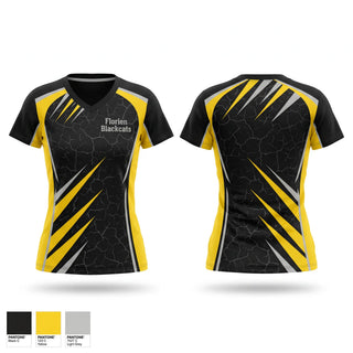 Womens Short Sleeve Vneck Shirt, Florien Blackcats, Softball, Teamtime, Team time, sublimation, custom sports apparel, team uniforms, spirit wear, spiritwear, sports uniforms, custom shirts, team store, custom team store, fundraiser sports, apparel fundraiser
