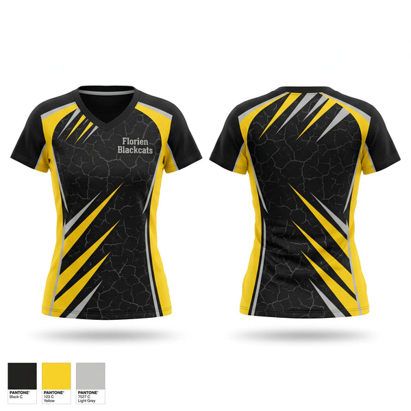 Womens Short Sleeve Vneck Shirt, Florien Blackcats, Softball, Teamtime, Team time, sublimation, custom sports apparel, team uniforms, spirit wear, spiritwear, sports uniforms, custom shirts, team store, custom team store, fundraiser sports, apparel fundraiser