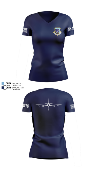 Womens Short Sleeve Vneck Shirt, 92 OG, Air Force, Teamtime, Team time, sublimation, custom sports apparel, team uniforms, spirit wear, spiritwear, sports uniforms, custom shirts, team store, custom team store, fundraiser sports, apparel fundraiser