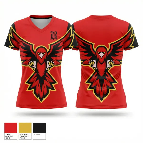 Womens Short Sleeve Vneck Shirt, RedHawks, Baseball, Teamtime, Team time, sublimation, custom sports apparel, team uniforms, spirit wear, spiritwear, sports uniforms, custom shirts, team store, custom team store, fundraiser sports, apparel fundraiser