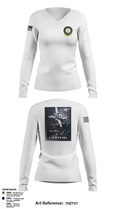SUNKINGS 4465091 Women's Long Sleeve V-neck Shirt - 2