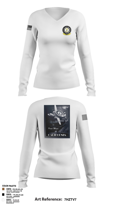 Womens Long Sleeve Vneck Shirt, SUNKINGS, , Teamtime, Team time, sublimation, custom sports apparel, team uniforms, spirit wear, spiritwear, sports uniforms, custom shirts, team store, custom team store, fundraiser sports, apparel fundraiser