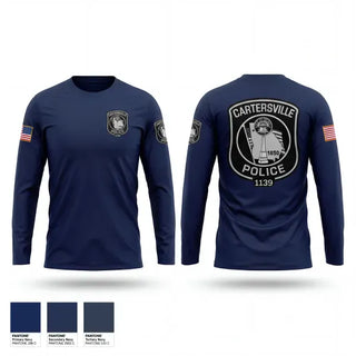 Long Sleeve Performance Shirt, Cartersville Police, Police, Teamtime, Team time, sublimation, custom sports apparel, team uniforms, spirit wear, spiritwear, sports uniforms, custom shirts, team store, custom team store, fundraiser sports, apparel fundraiser