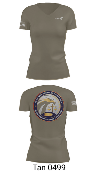 Womens Short Sleeve Vneck Shirt, Inteligencia criminal, Police, Teamtime, Team time, sublimation, custom sports apparel, team uniforms, spirit wear, spiritwear, sports uniforms, custom shirts, team store, custom team store, fundraiser sports, apparel fundraiser