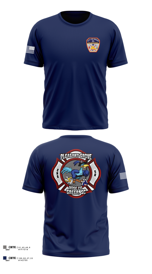 Short Sleeve Performance Shirt, City Of Greer FD, Fire Department, Teamtime, Team time, sublimation, custom sports apparel, team uniforms, spirit wear, spiritwear, sports uniforms, custom shirts, team store, custom team store, fundraiser sports, apparel fundraiser