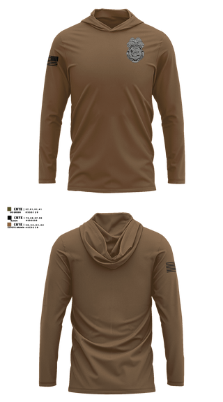 Long Sleeve Hooded Sun Shirt, LEA Fort Riley, Army, Teamtime, Team time, sublimation, custom sports apparel, team uniforms, spirit wear, spiritwear, sports uniforms, custom shirts, team store, custom team store, fundraiser sports, apparel fundraiser