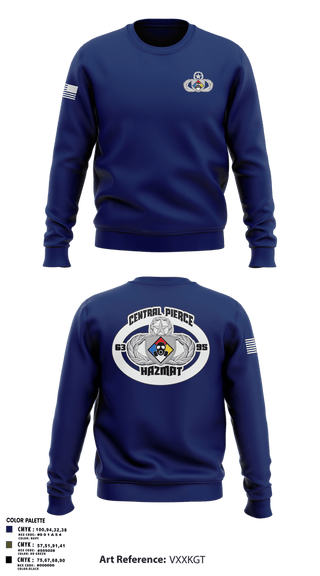 Crew Neck Sweatshirt, Central Pierce HazmatCentral Pierce Hazmat, Fire Department, Teamtime, Team time, sublimation, custom sports apparel, team uniforms, spirit wear, spiritwear, sports uniforms, custom shirts, team store, custom team store, fundraiser sports, apparel fundraiser