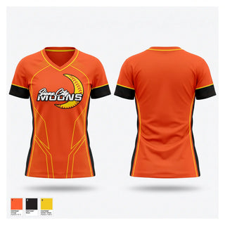 Womens Short Sleeve Vneck Shirt, Sioux City Moons, Softball, Teamtime, Team time, sublimation, custom sports apparel, team uniforms, spirit wear, spiritwear, sports uniforms, custom shirts, team store, custom team store, fundraiser sports, apparel fundraiser