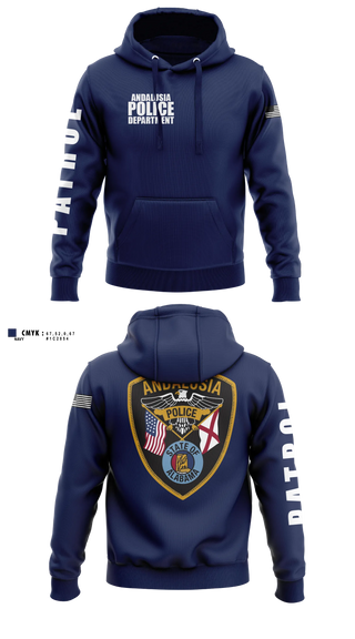 Hoodie, Andalusia Police Department, Police, Teamtime, Team time, sublimation, custom sports apparel, team uniforms, spirit wear, spiritwear, sports uniforms, custom shirts, team store, custom team store, fundraiser sports, apparel fundraiser