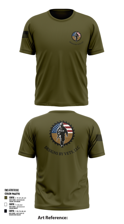 Designs By Vets 85600951 Short Sleeve Performance Shirt - 101