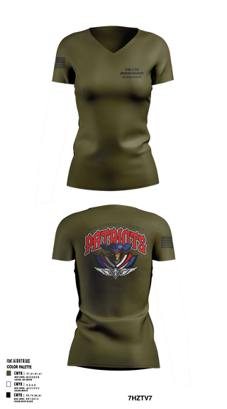 Women's Short Sleeve Vneck Shirt, C Co. 2-210 Aviation Regiment (Structures), , Teamtime, Team time, sublimation, custom sports apparel, team uniforms, spirit wear, spiritwear, sports uniforms, custom shirts, team store, custom team store, fundraiser sports, apparel fundraiser